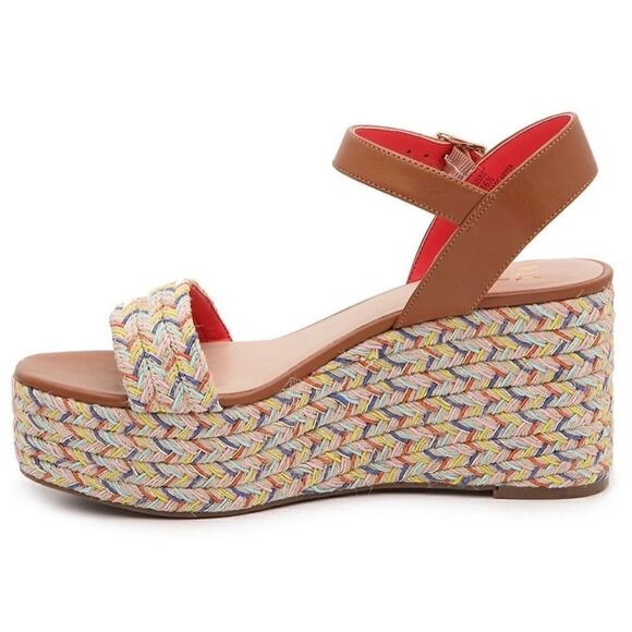 MIX NO. 6 CAMMIE WEDGE SANDAL in Color Cognac/Multi - Picture 5 of 10